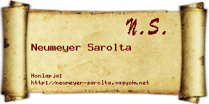 Neumeyer Sarolta névjegykártya
